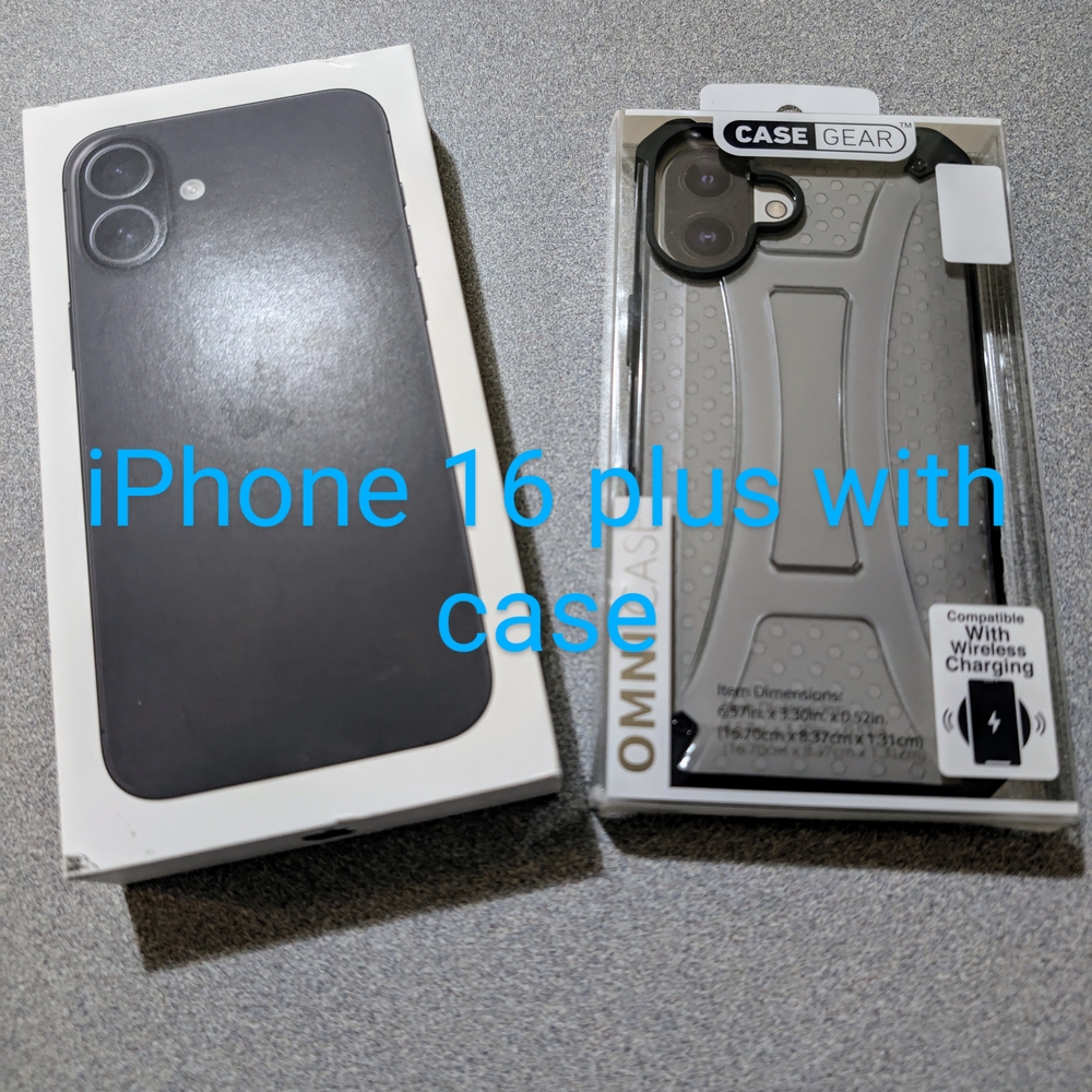 Apple iPhone 16 Plus With Case. - Picture 2 of 5